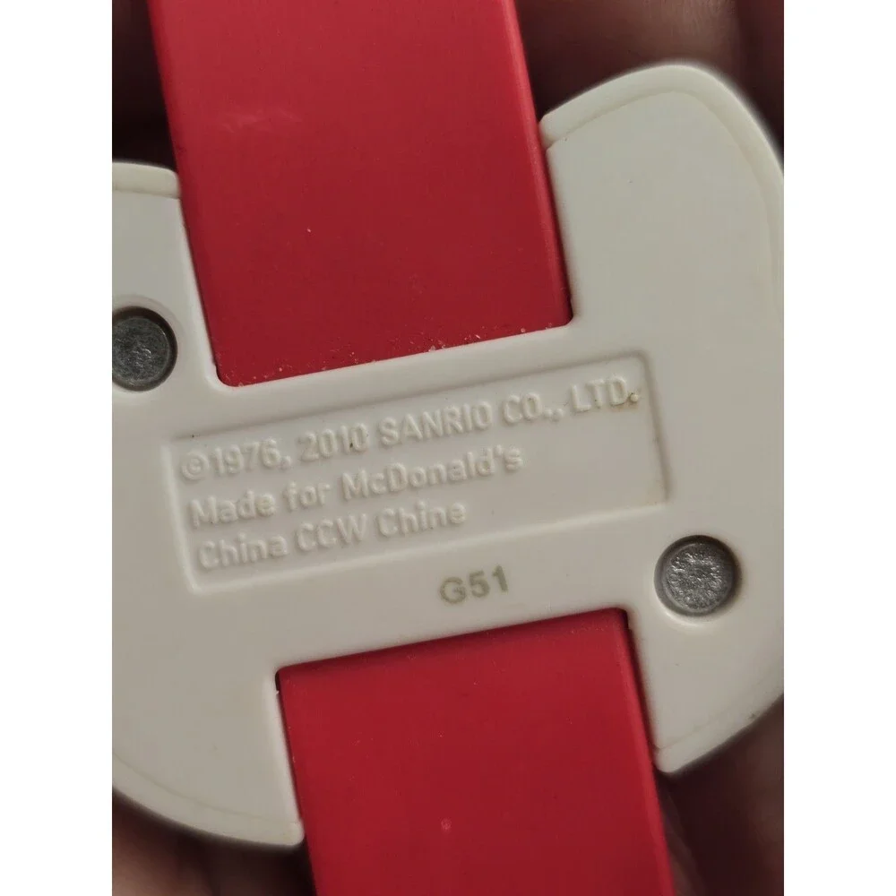 2010 Hello Kitty 50th Anniversary McDonald’s Digital Wristwatch Red Need Battery